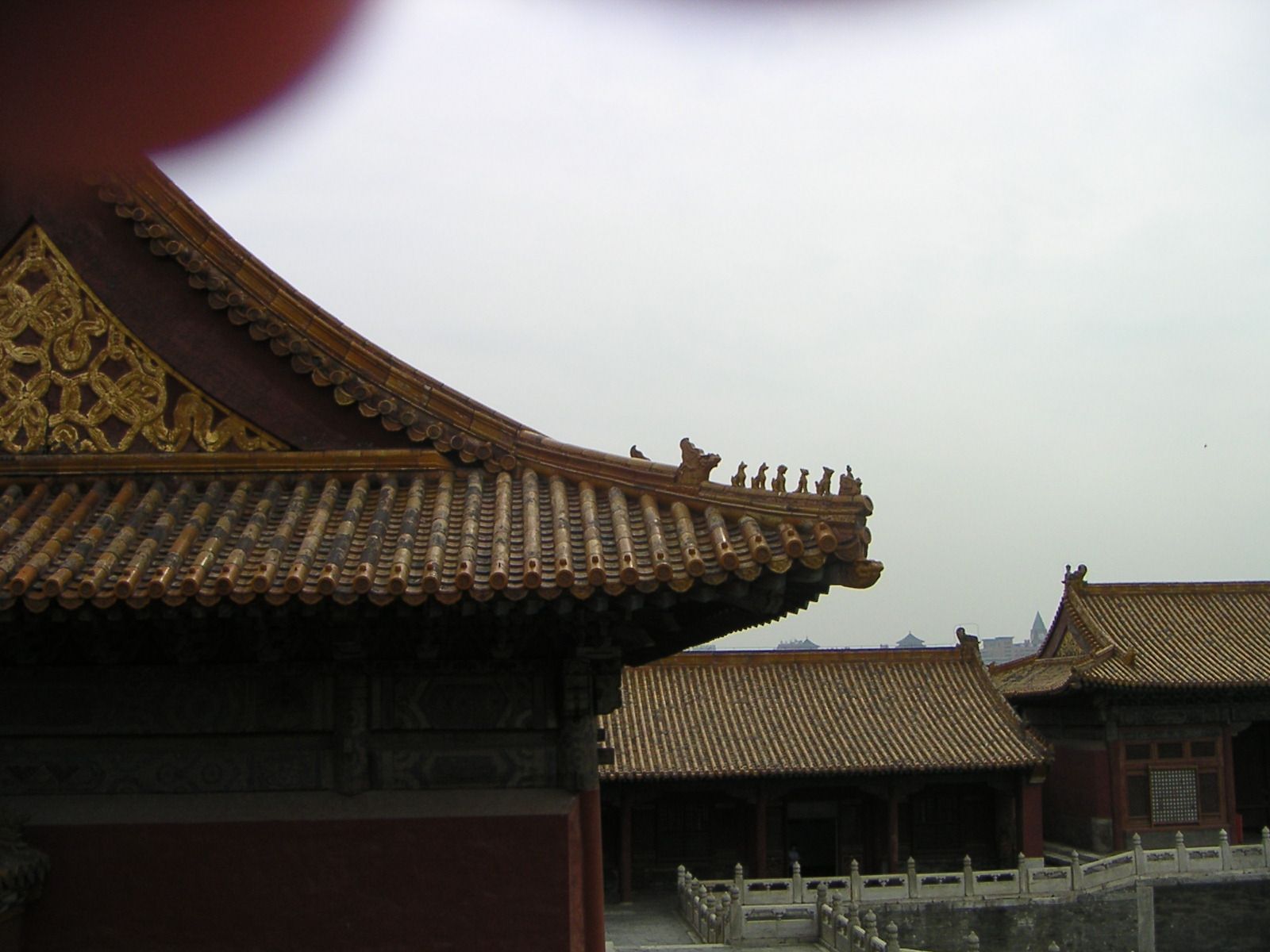 Toit en pente du temple chinois avec des tuiles, cité interdite, Asie photo gratuite