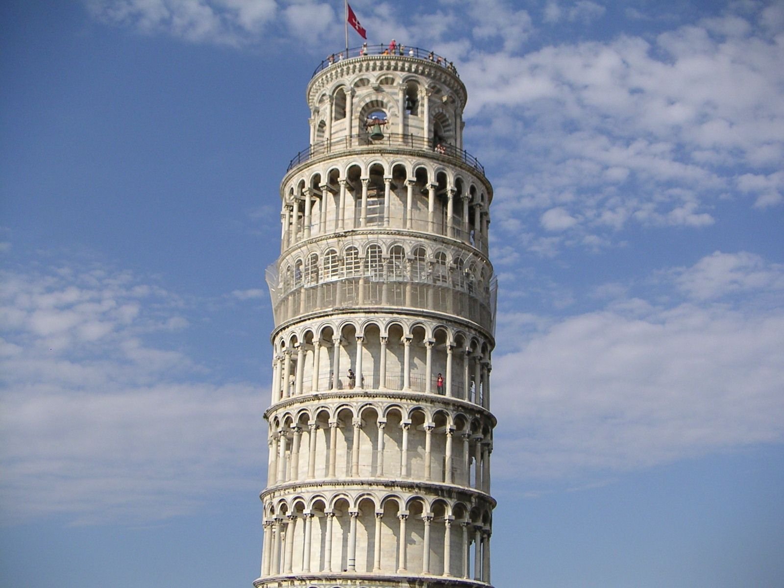Haut de la Tour de Pise Italie