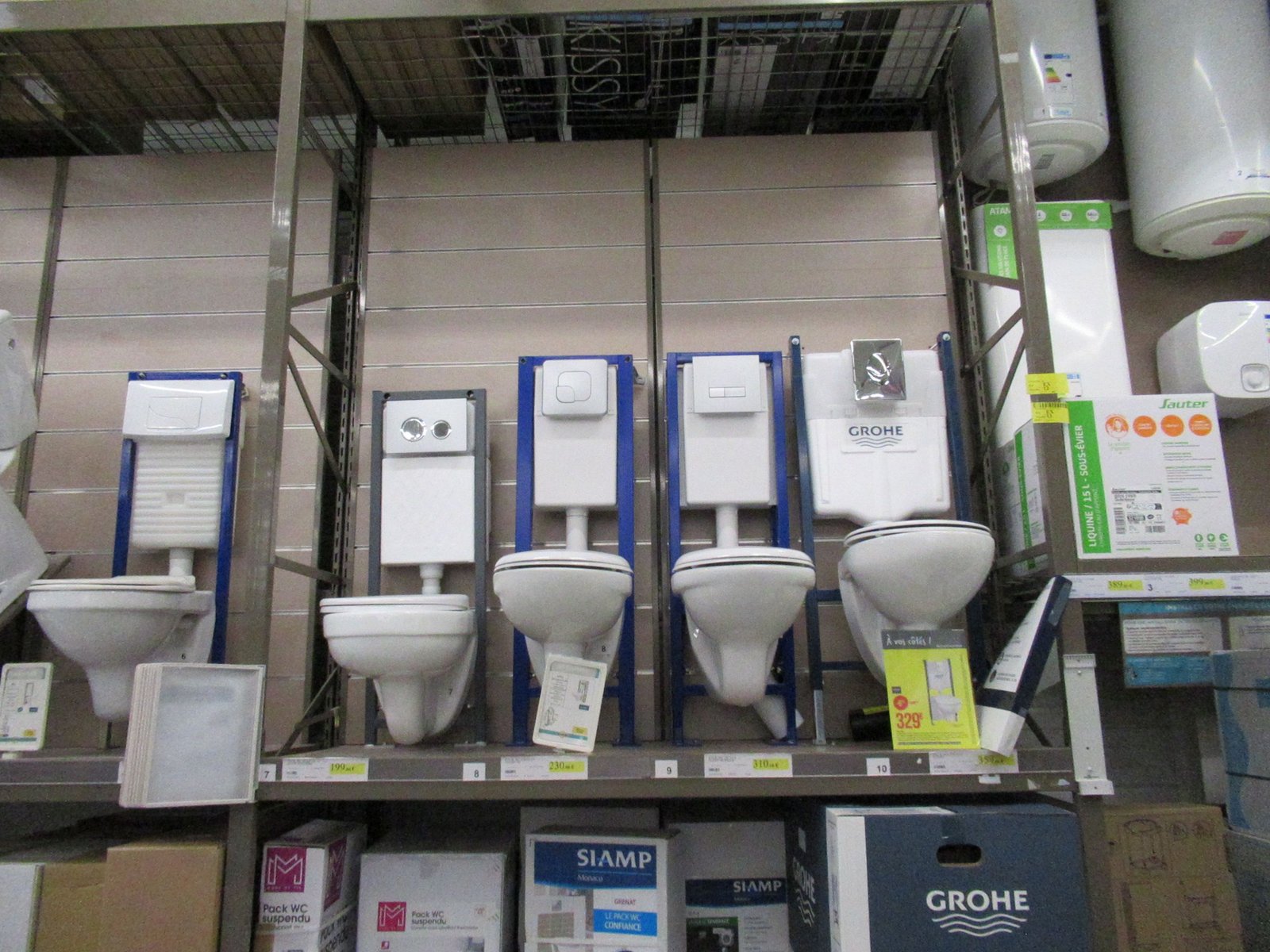 Pack mural complet de WC suspendu