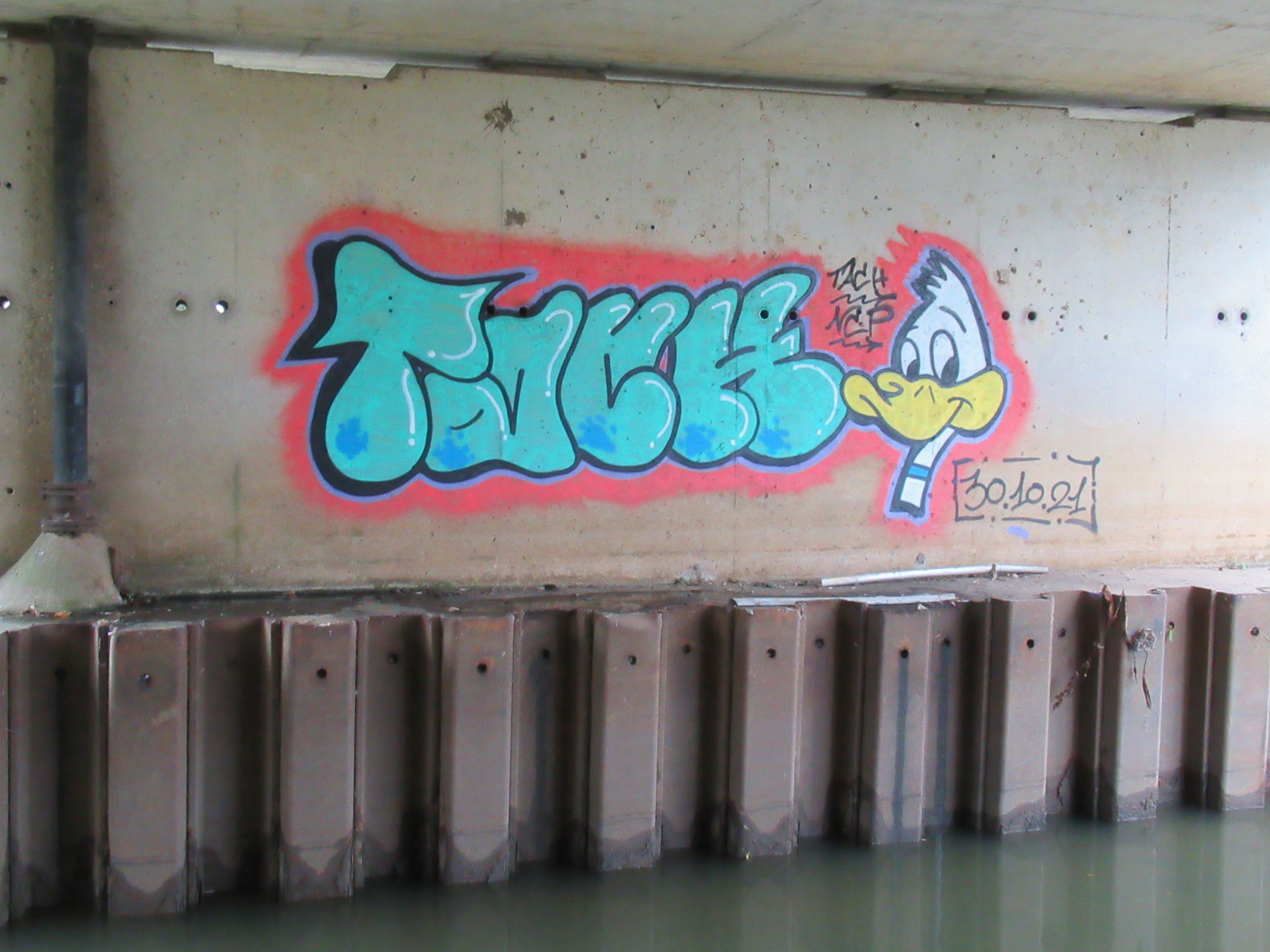 Street art tag donald graffiti