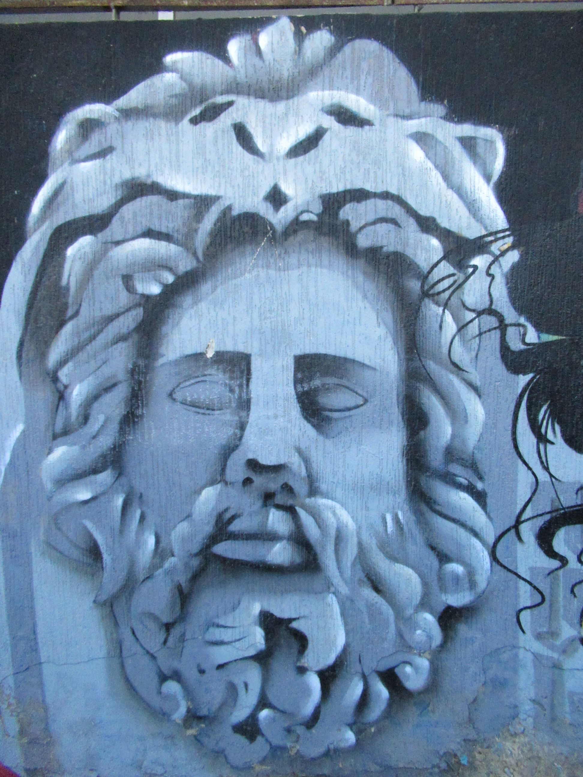 Graffiti représentant Zeus