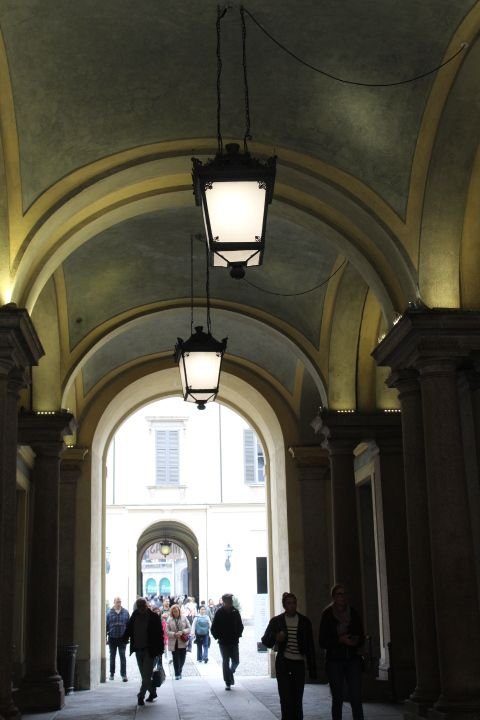 La galerie du Palazzo Reale de Milan, en Italie, photo gratuite