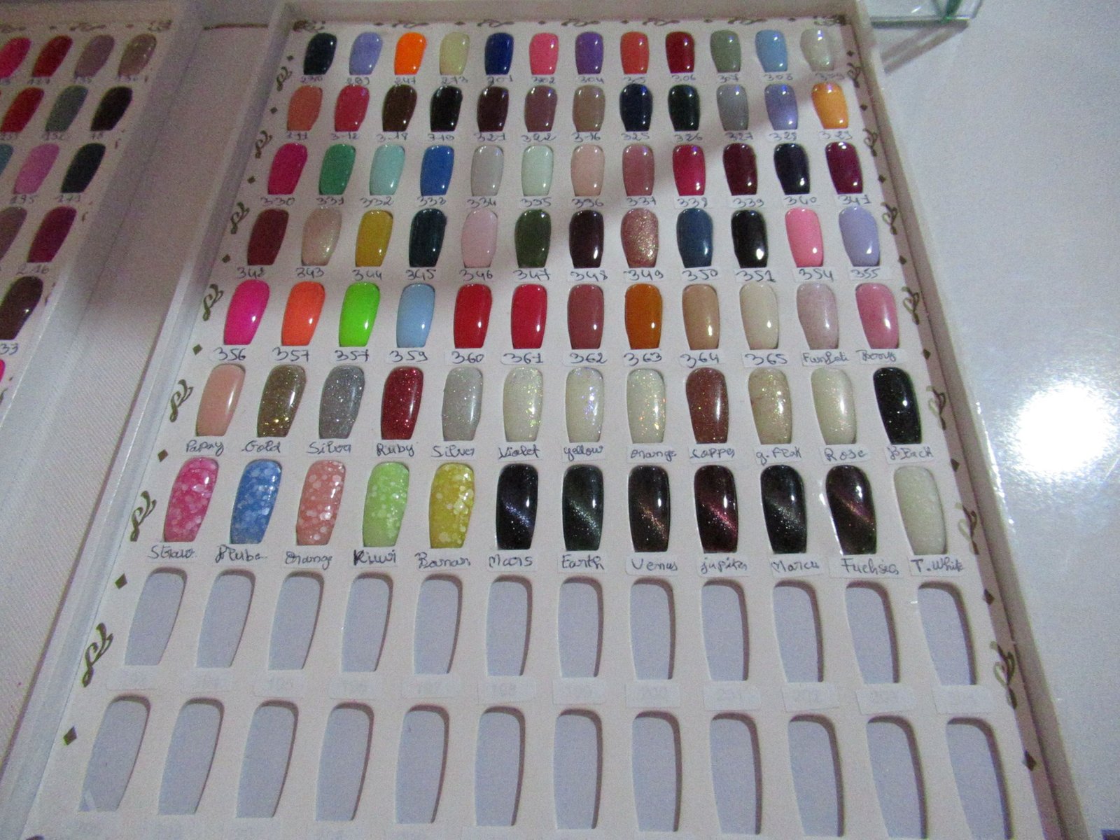 Palette de vernis à ongles permanents