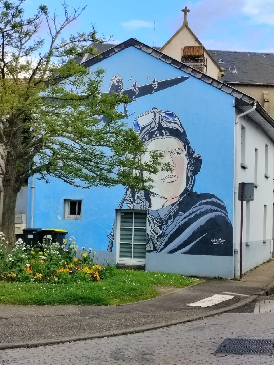 Vue sur un bâtiment de Marly à Moselle en Lorraine