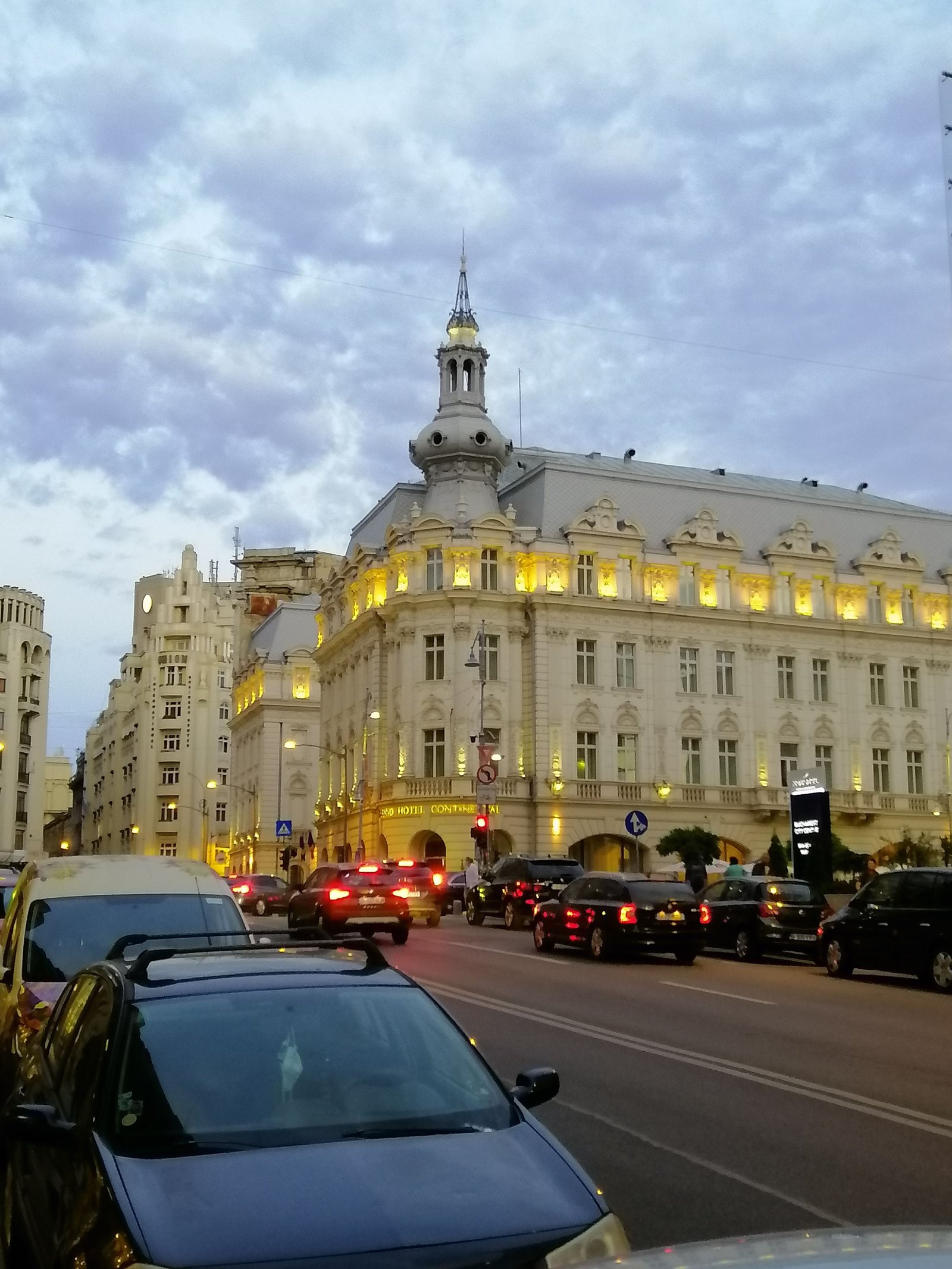 Vue sur le Grand Hôtel Continental à Bucarest en Roumanie