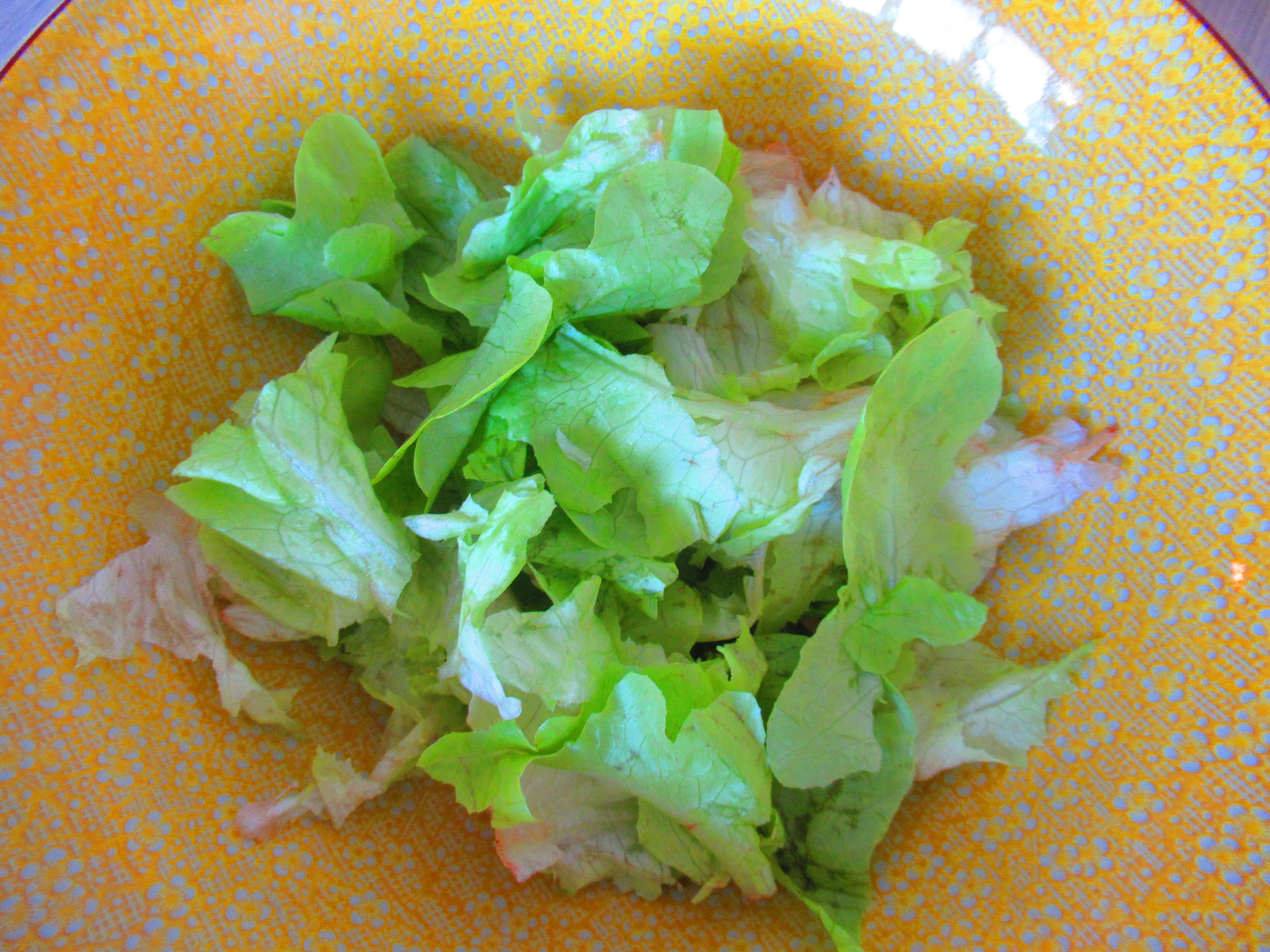 Salade verte assaisonnée