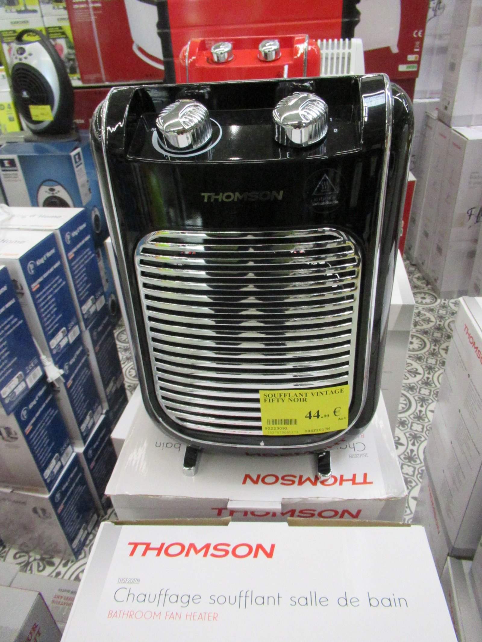 Radiateur soufflant électrique de couleur noire