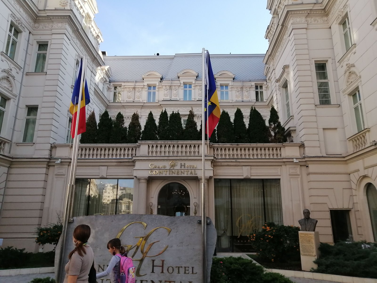 Gros plan du Grand Hôtel Continental à Bucarest en Roumanie