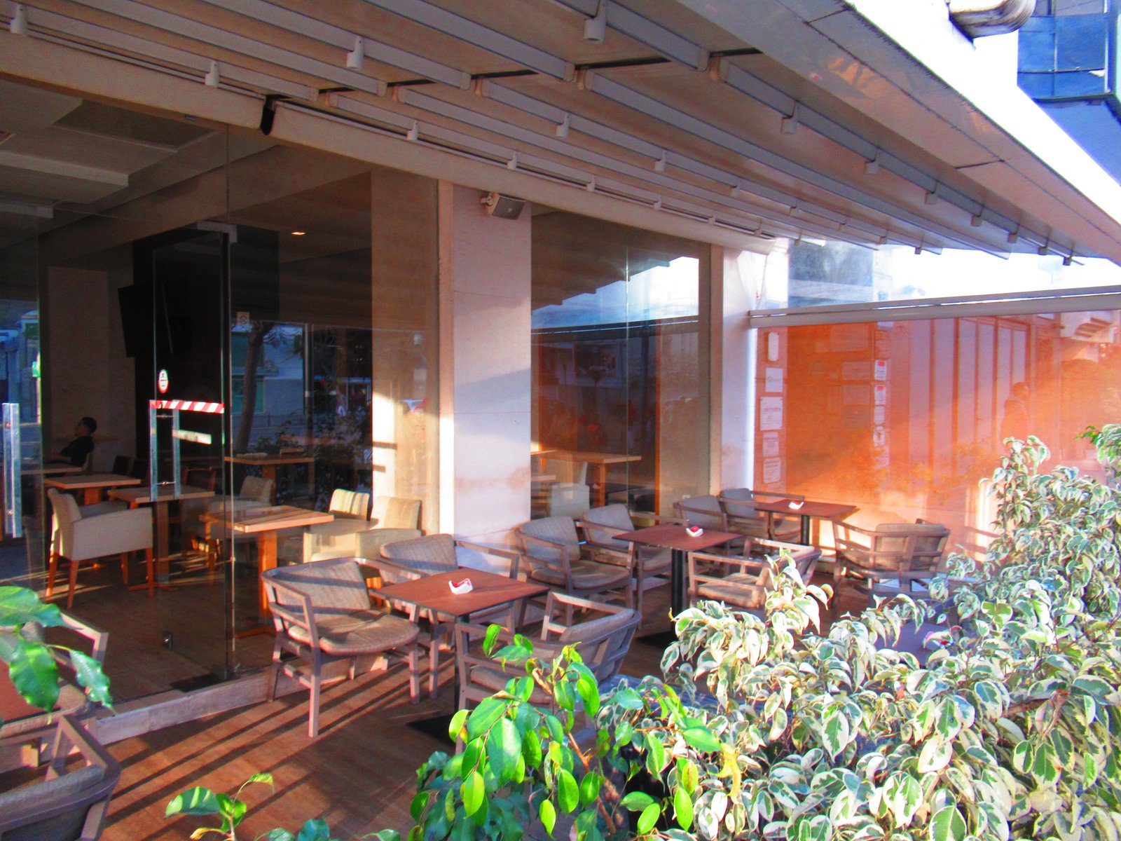 Places extérieures d'un restaurant