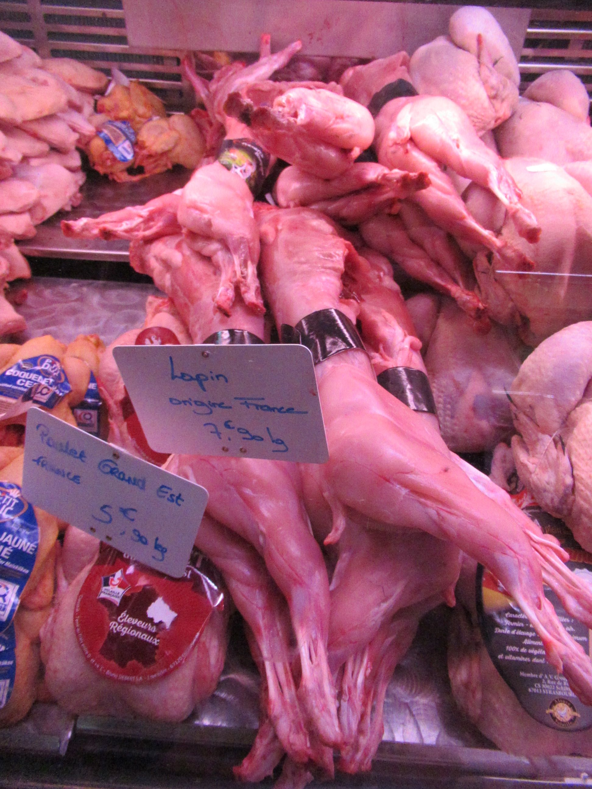 Lapin à la boucherie