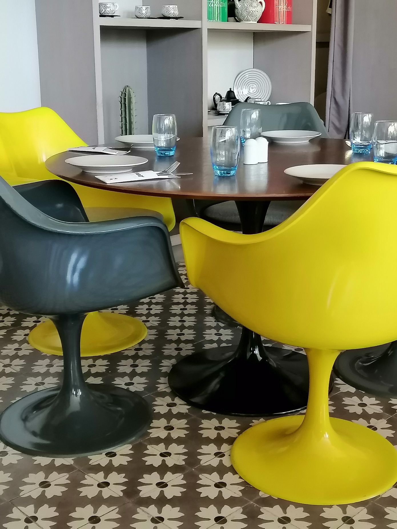Restaurant sièges vintages couleurs