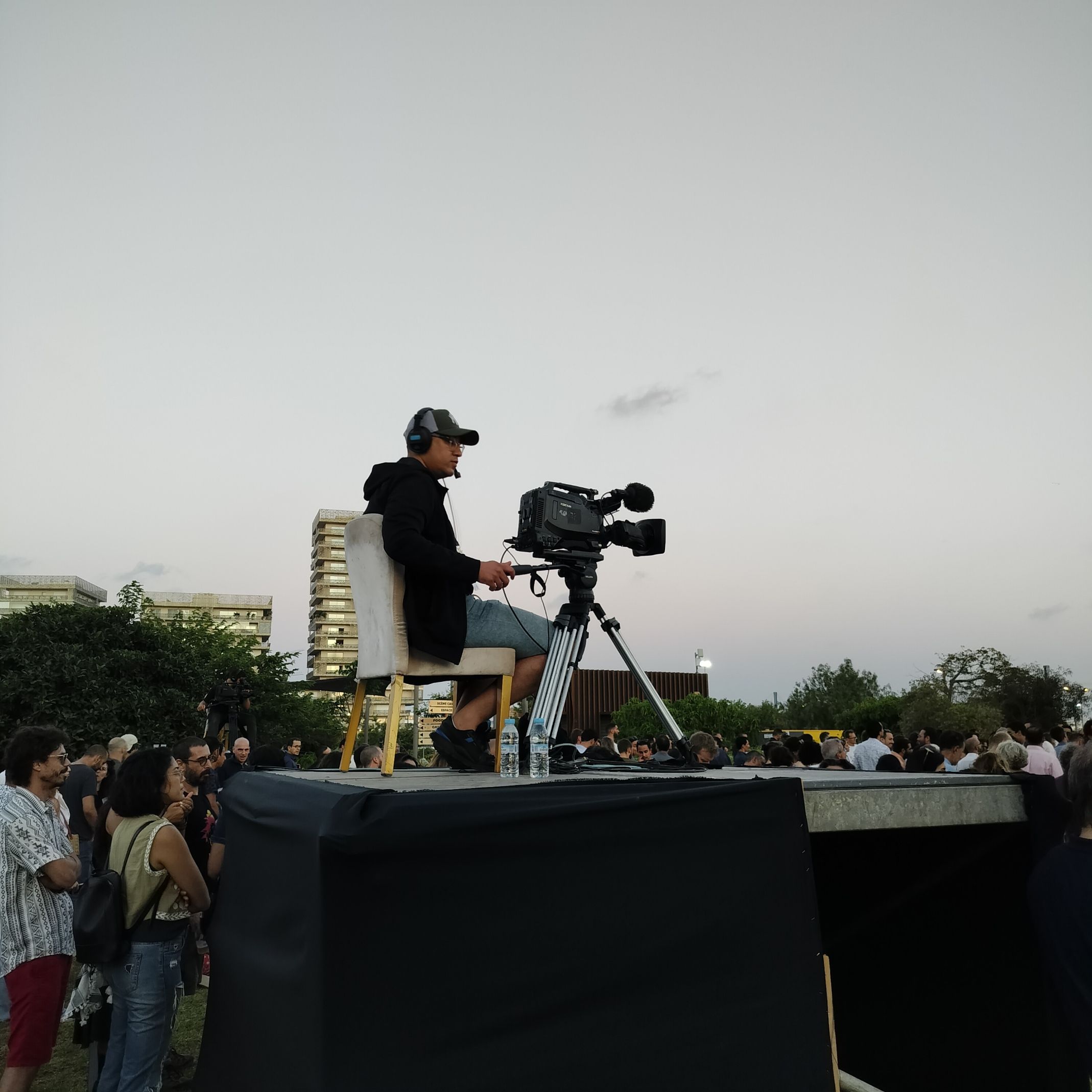 Cameraman en tournage sur un spectacle