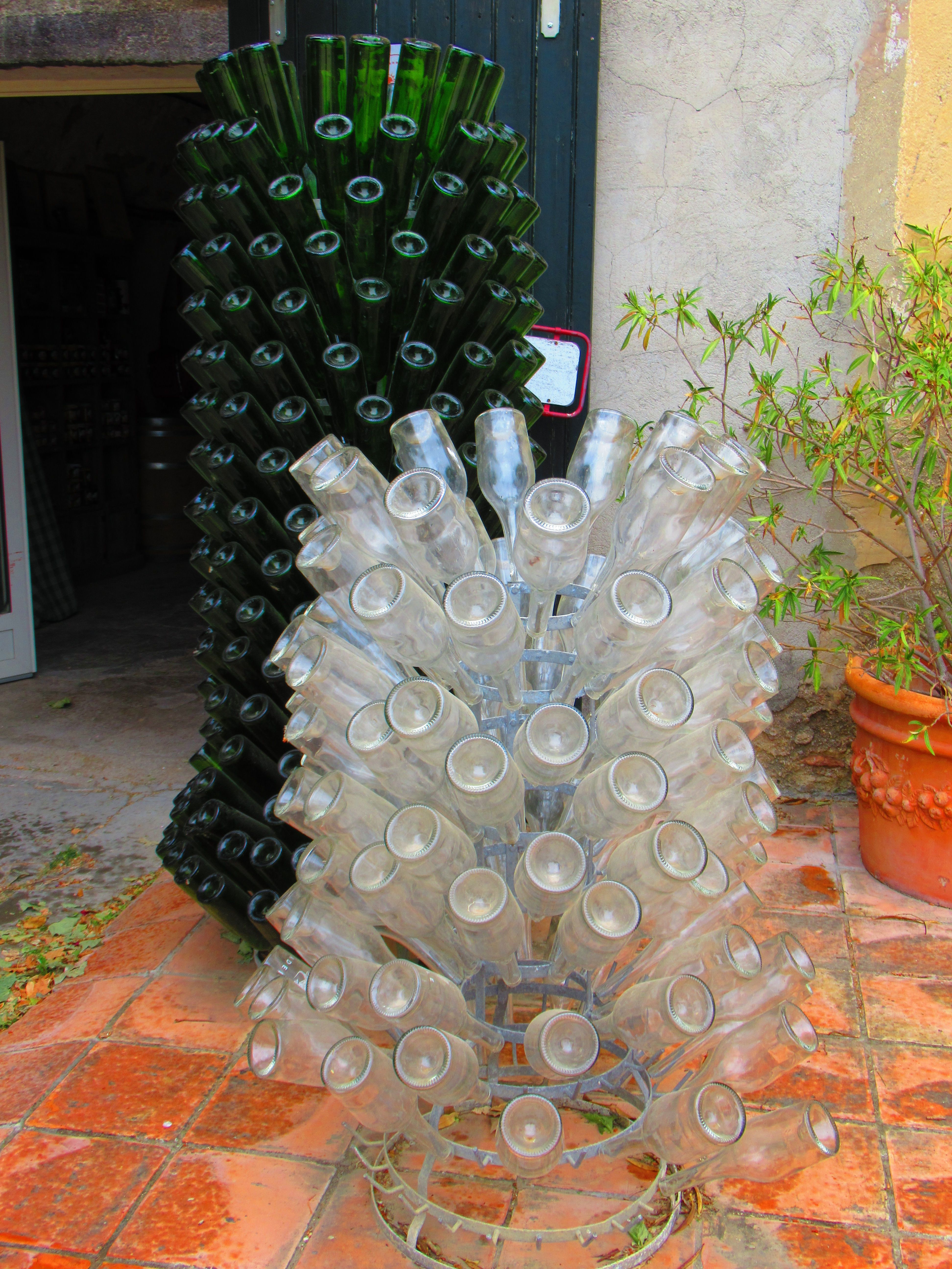Séchoir à bouteilles en verre