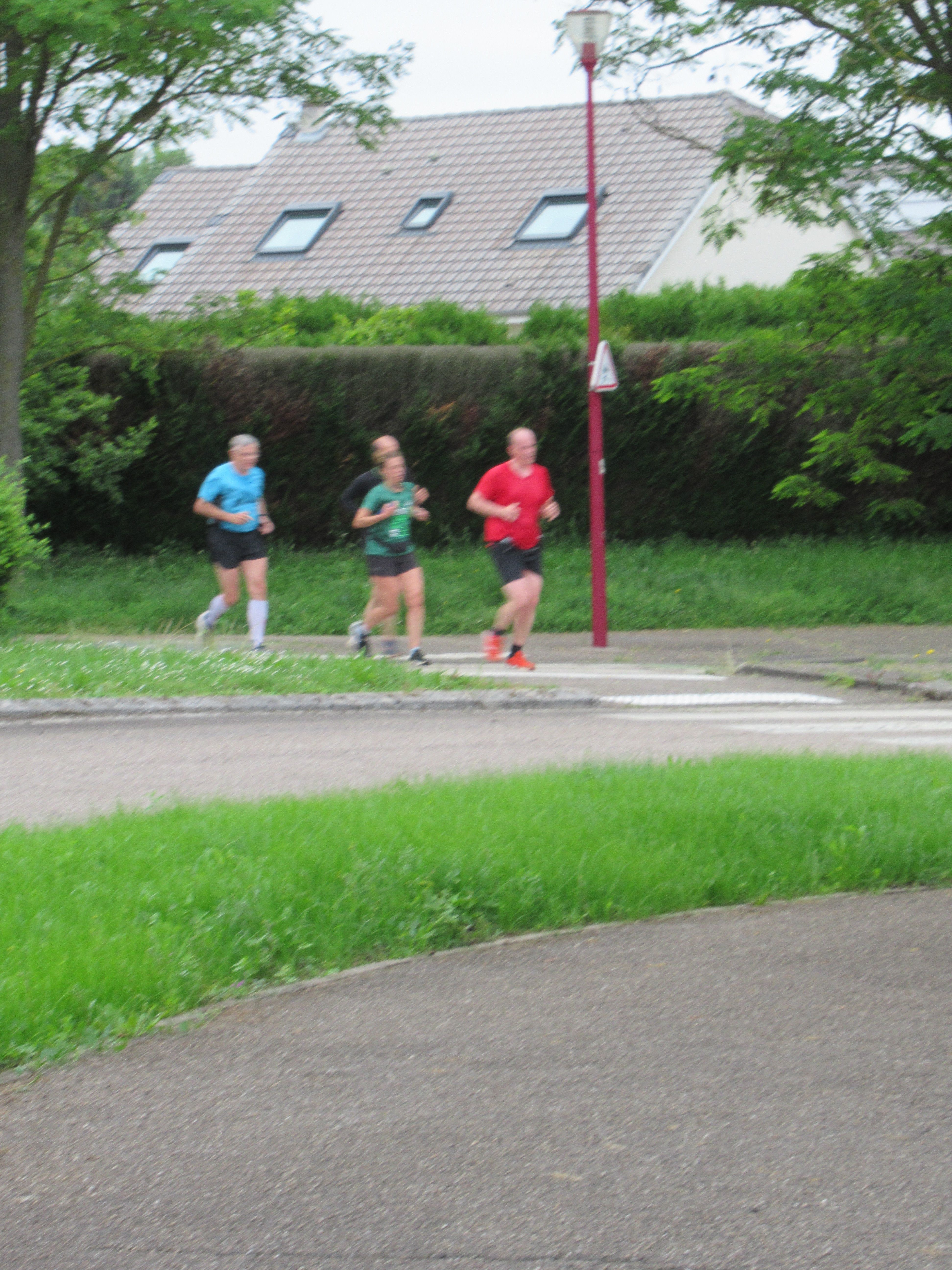 Groupe de coureurs d'un marathon
