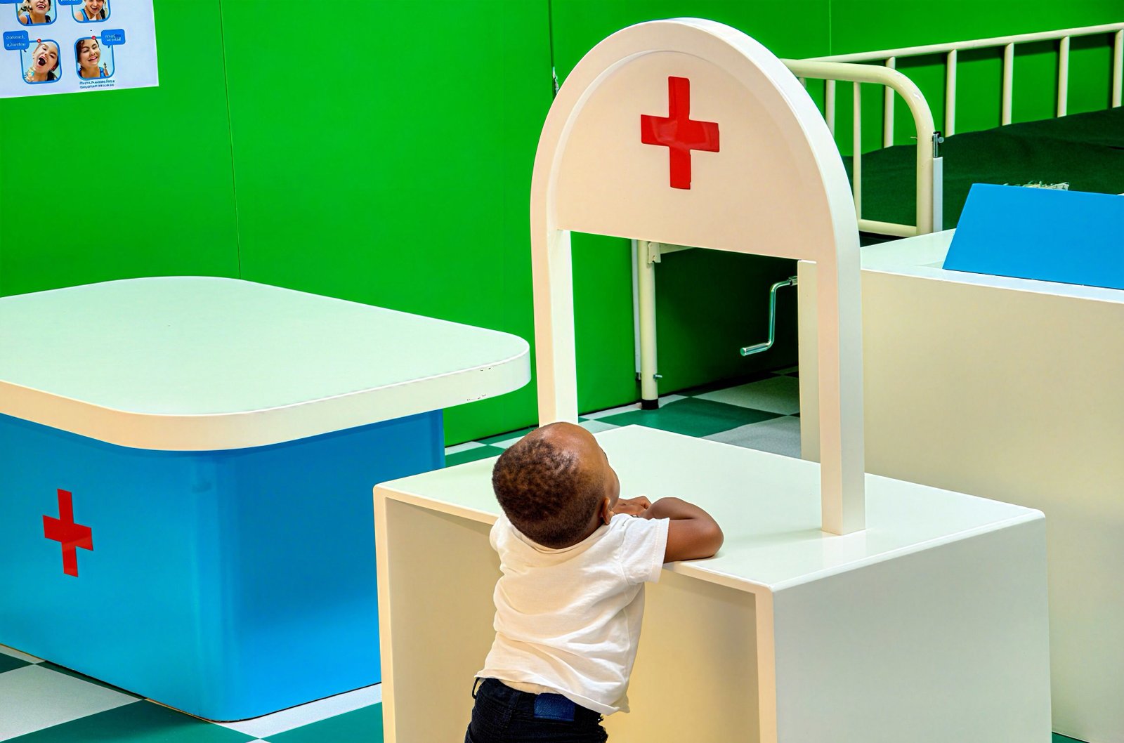 Hôpital des bébés, un petit garçon en observe photo gratuite