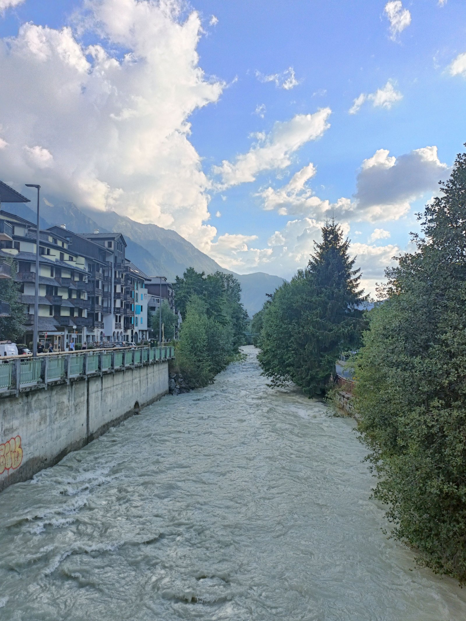L'Arve coulant à Chamonix-Mont-Blanc