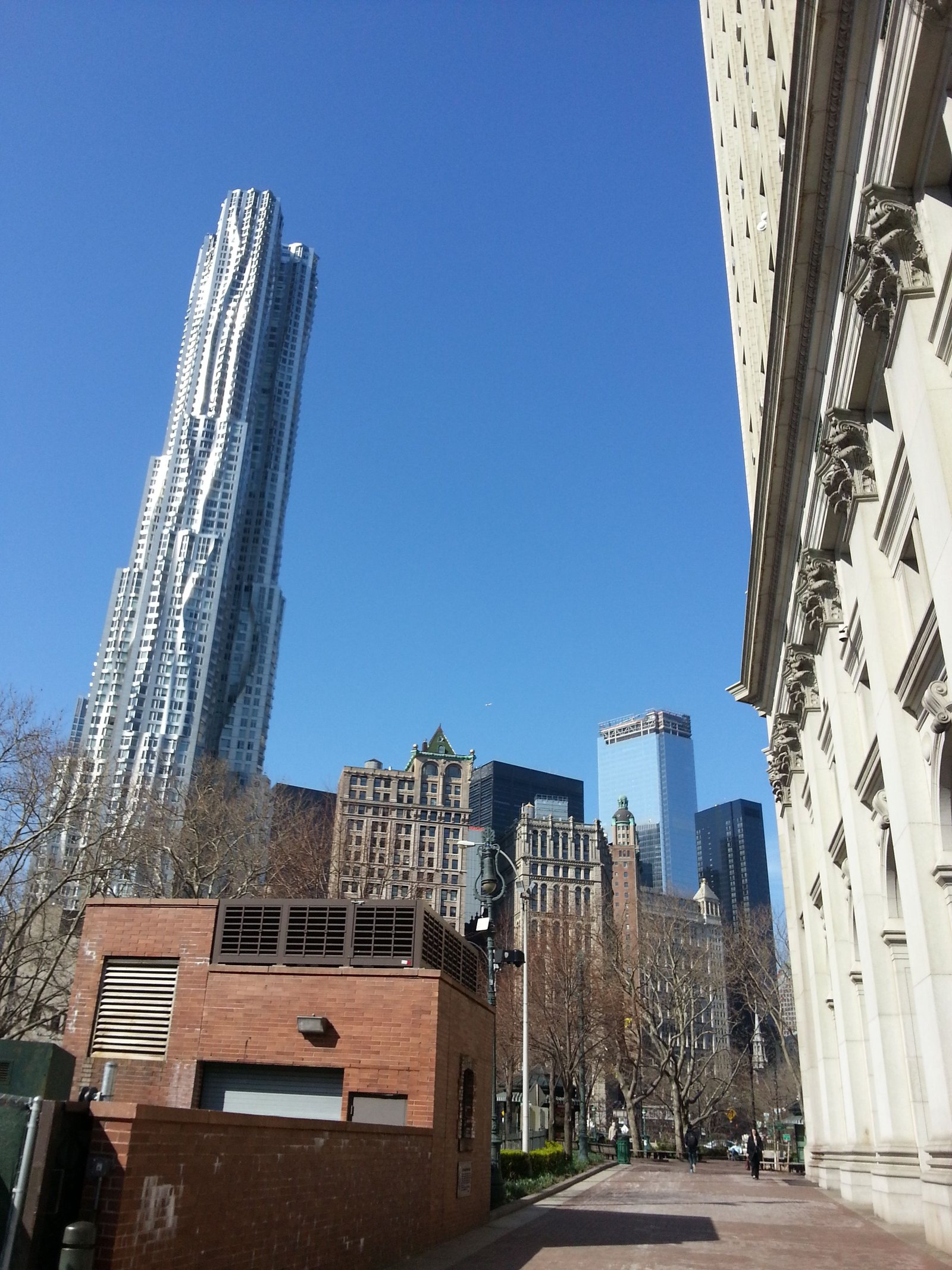Le 8 Spruce Street, gratte-ciel de la ville de New-York, États-Unis, photo gratuite