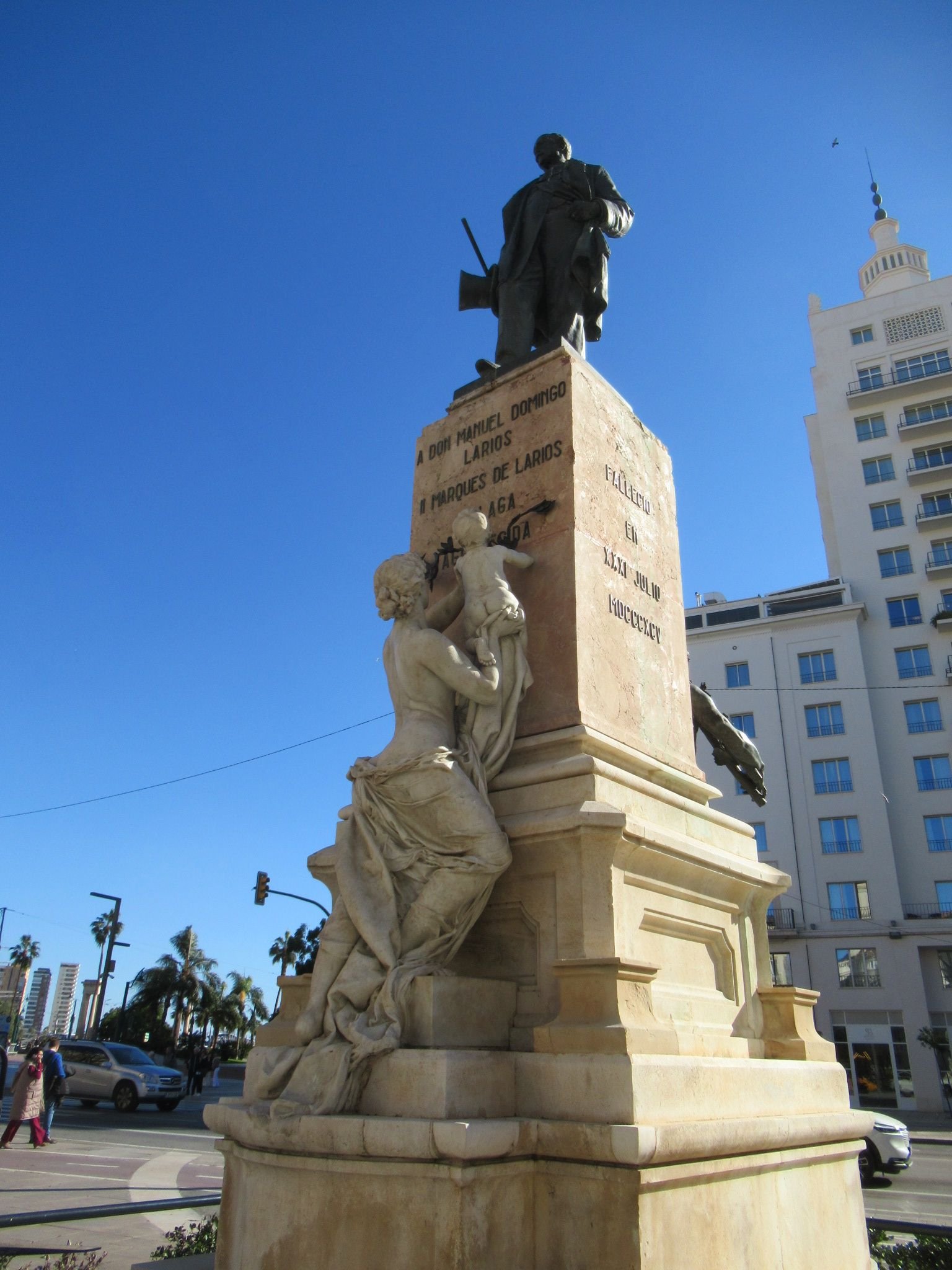 Monument au Marquis de Larios à Malaga, en Espagne, photo gratuite