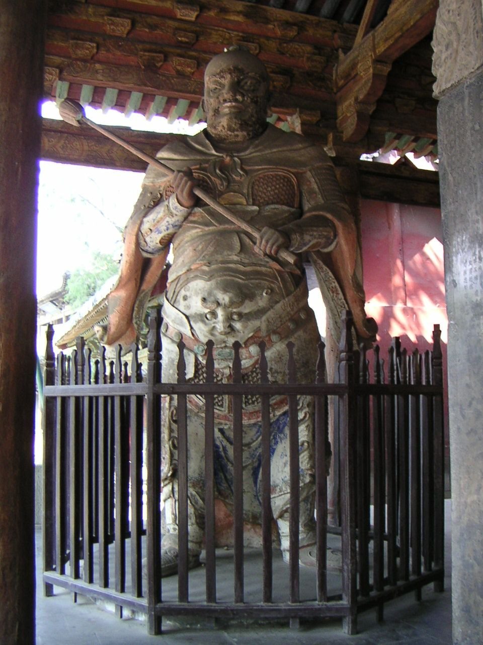 Statue du soldat chinois devant le temple, Asie photo gratuite