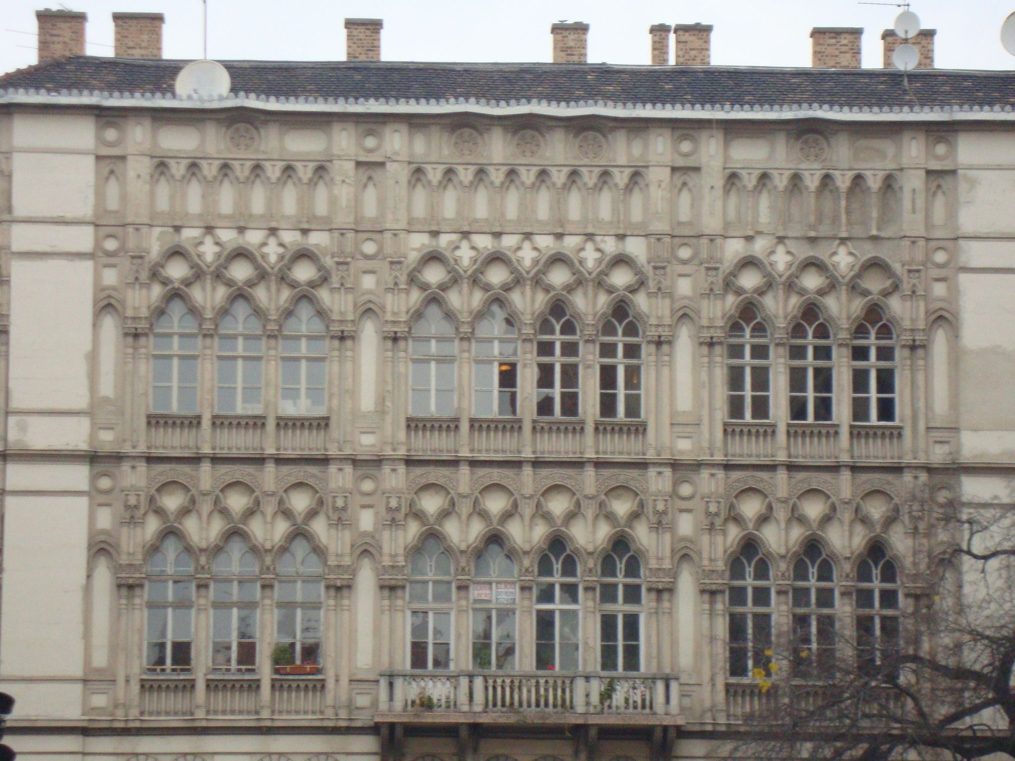 Gros plan du Pichler House de Budapest
