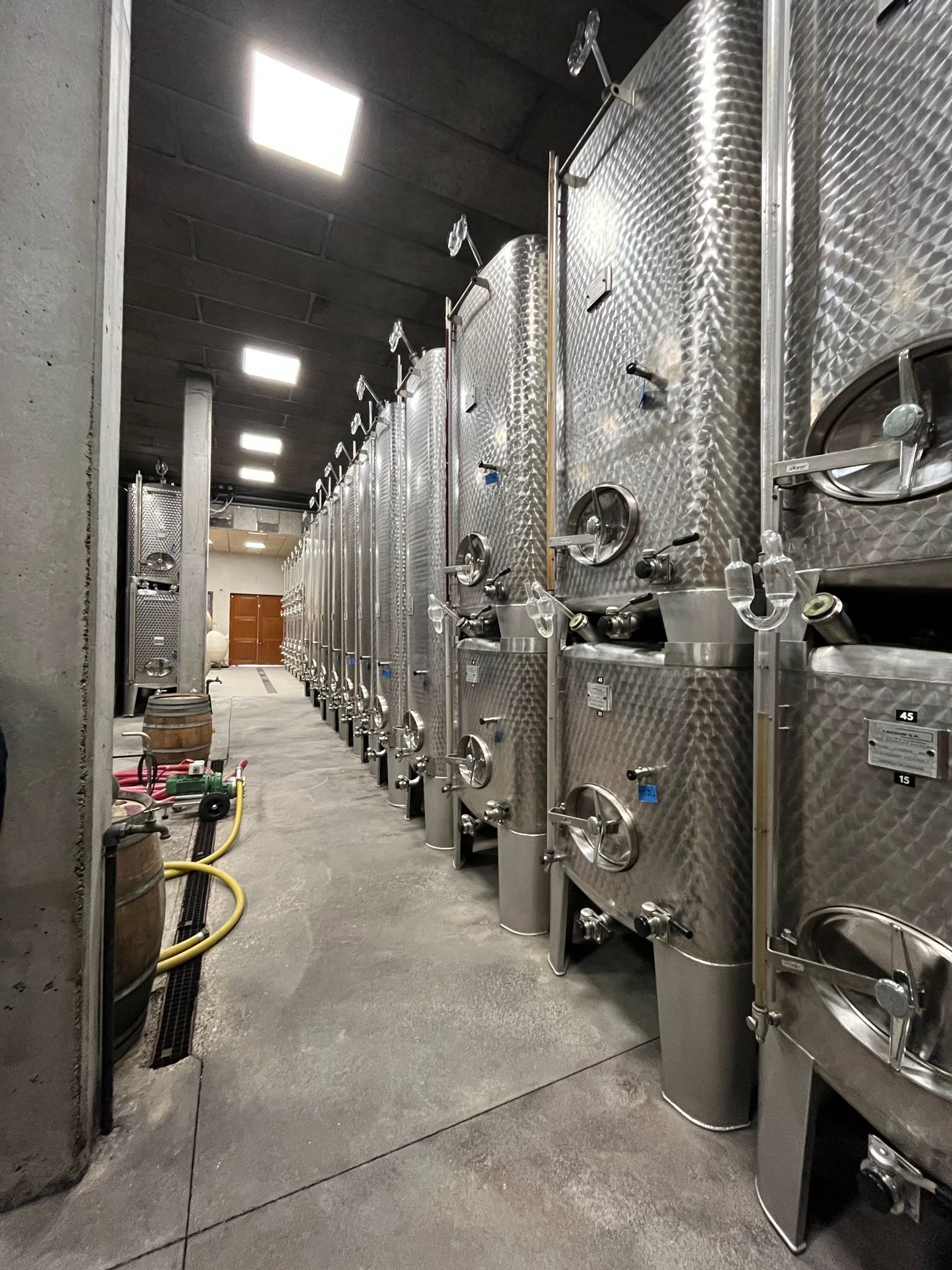 Une cave de vinification moderne, photo gratuite