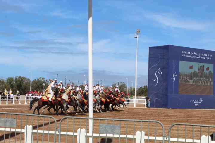 Fantasia au Salon du cheval International d'El Jadida au Maroc