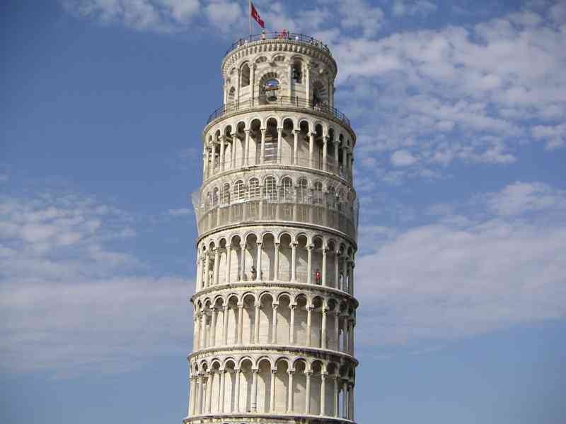 Haut de la Tour de Pise Italie