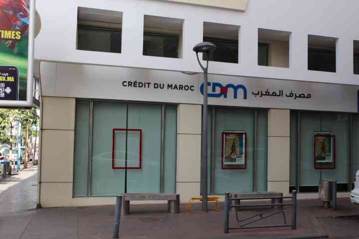Façade de la banque Crédit du Maroc