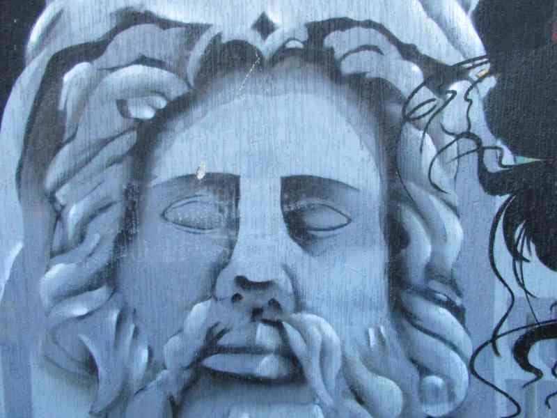 Graffiti représentant Zeus