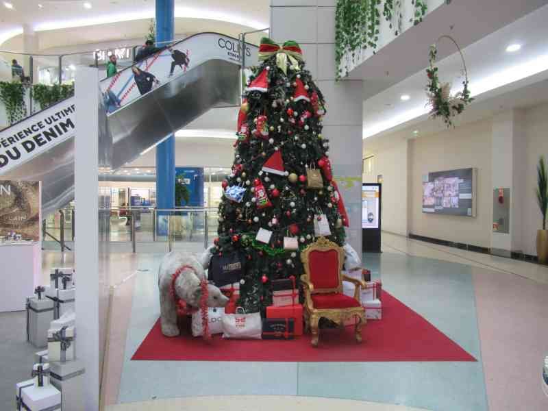 Décoration de noël dans un magasin à Tanger, sapin de noël photo gratuite