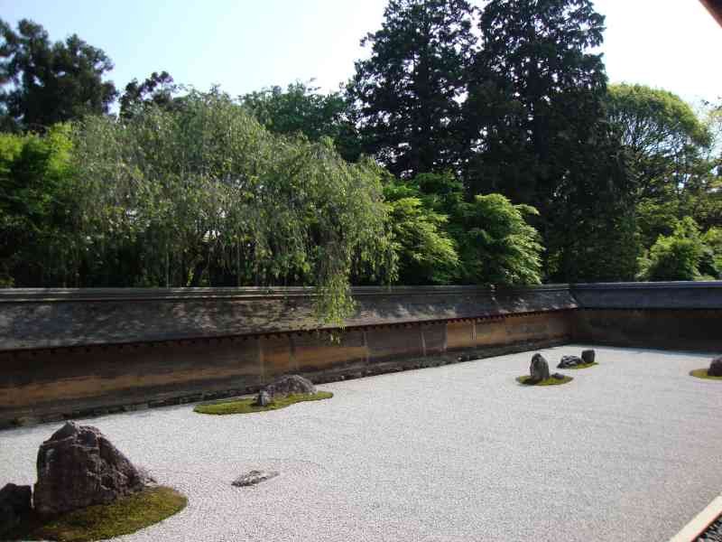 Le jardin de pierres du temple Ryoan-ji à Kyoto, au Japon, photo gratuite