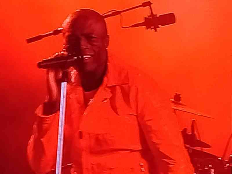Un artiste devant un micro, Seal, photo gratuite
