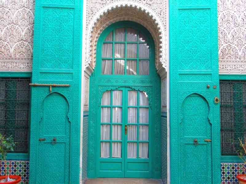 Porte du palais de Mahkama du Pacha à Casablanca, palais Mechouar, photo gratuite