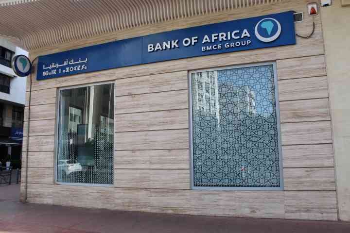 Façade du bâtiment Bank Of Africa BMCE au Maroc