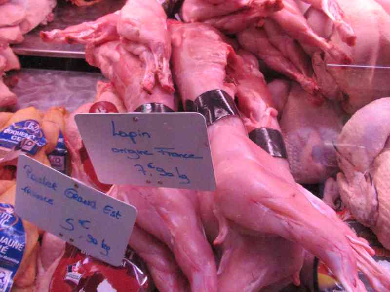 Lapin à la boucherie