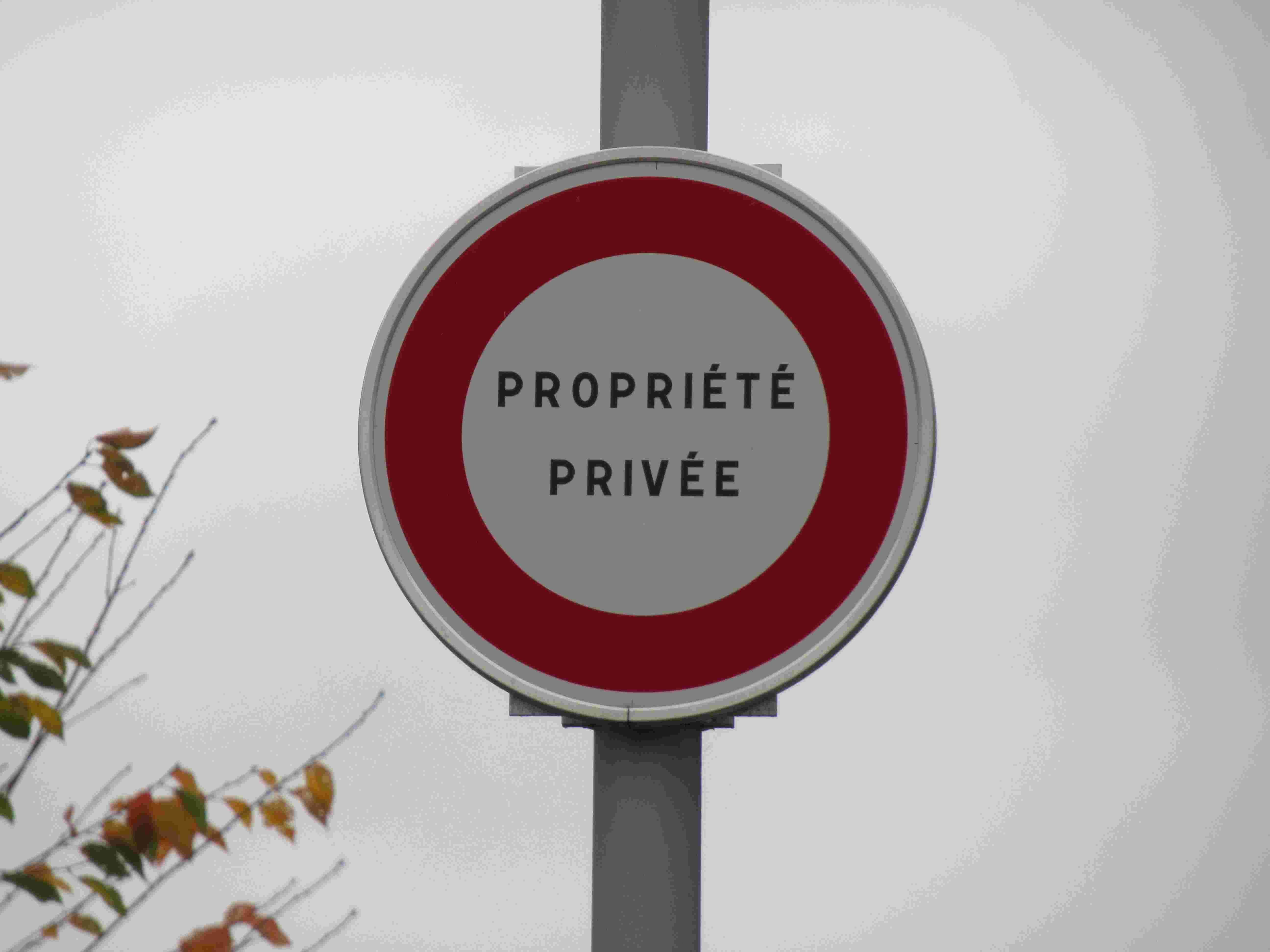 Panneau propriété privée