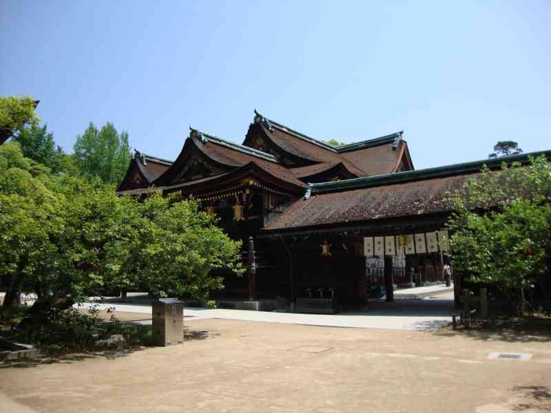 Vue extérieur du temple Kitano Tenman-gū, arbre, Japon, Asie, photo gratuite