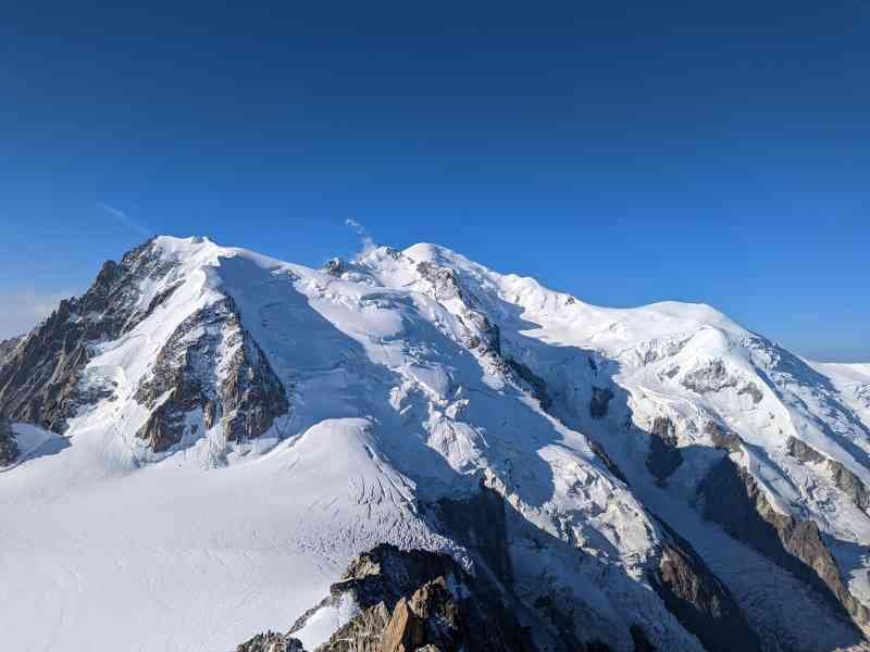 Sommet du Mont Blanc en Haute-Savoie en Europe