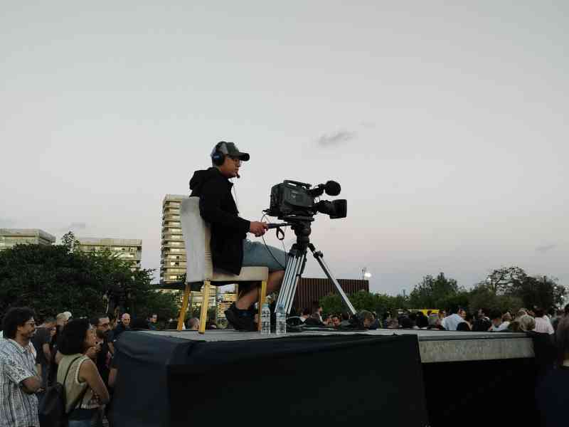 Cameraman en tournage sur un spectacle