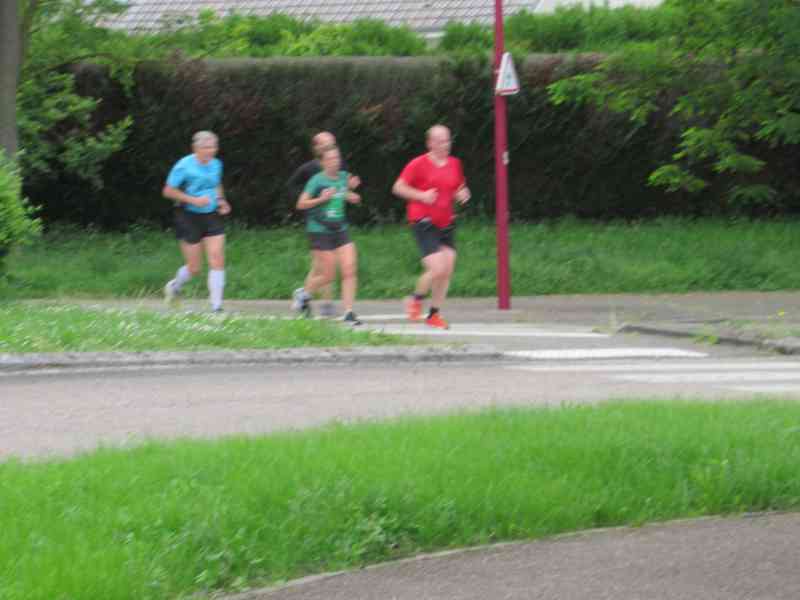 Groupe de coureurs d'un marathon